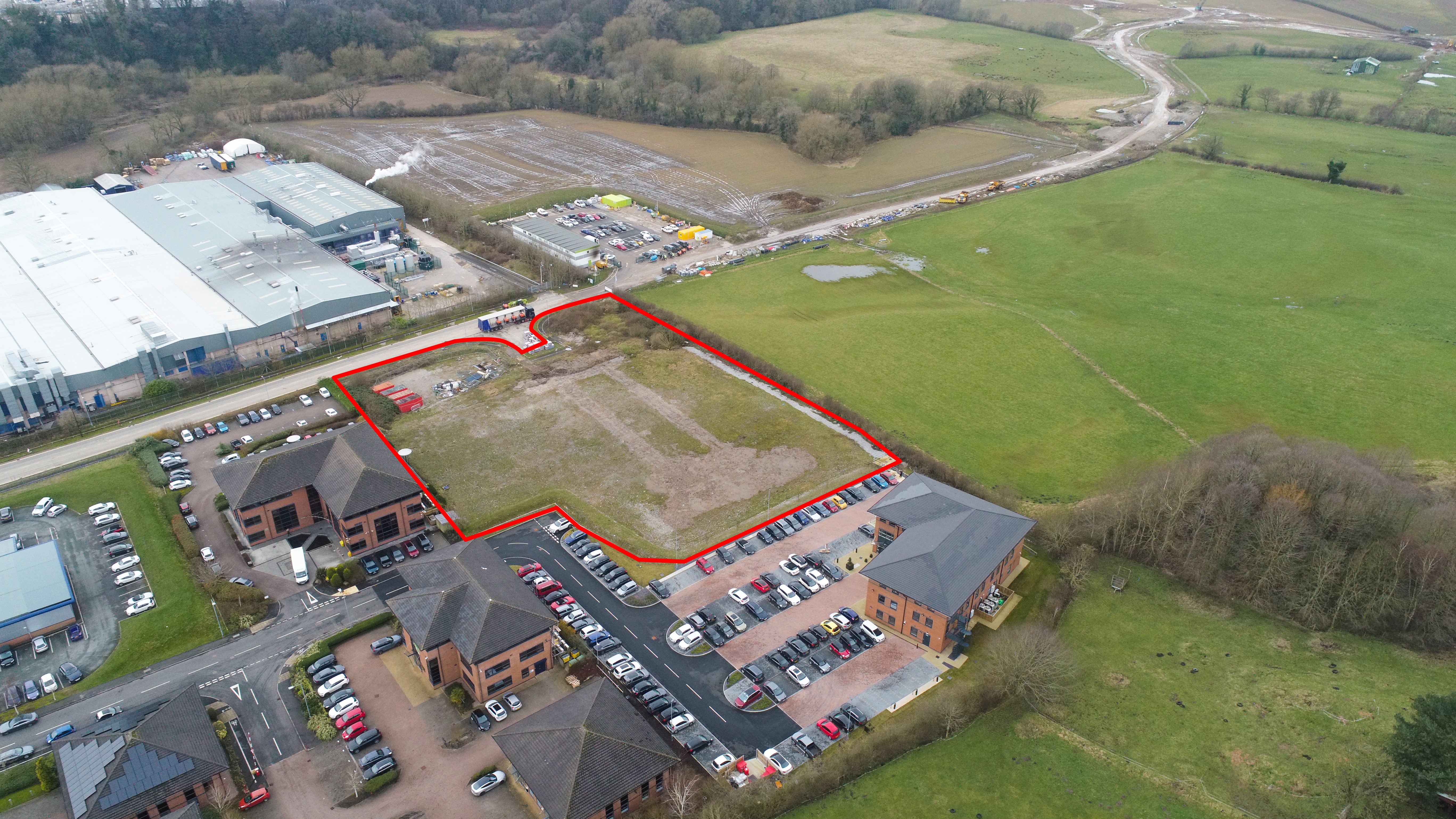 Site Aerial Red lined Boundary